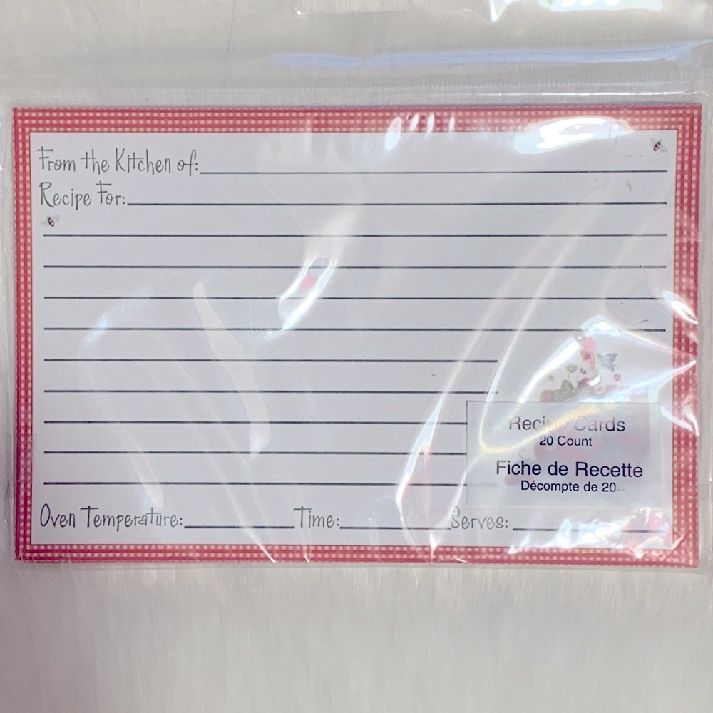 4” x 6” Recipe Cards